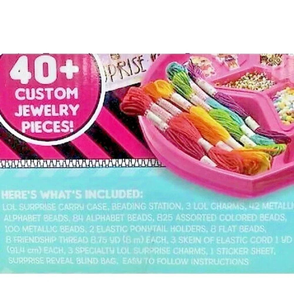 LOL SURPRISE Girls Jewelry Studio Case Over 1000 Accessories Make Jewelry 6+ NEW